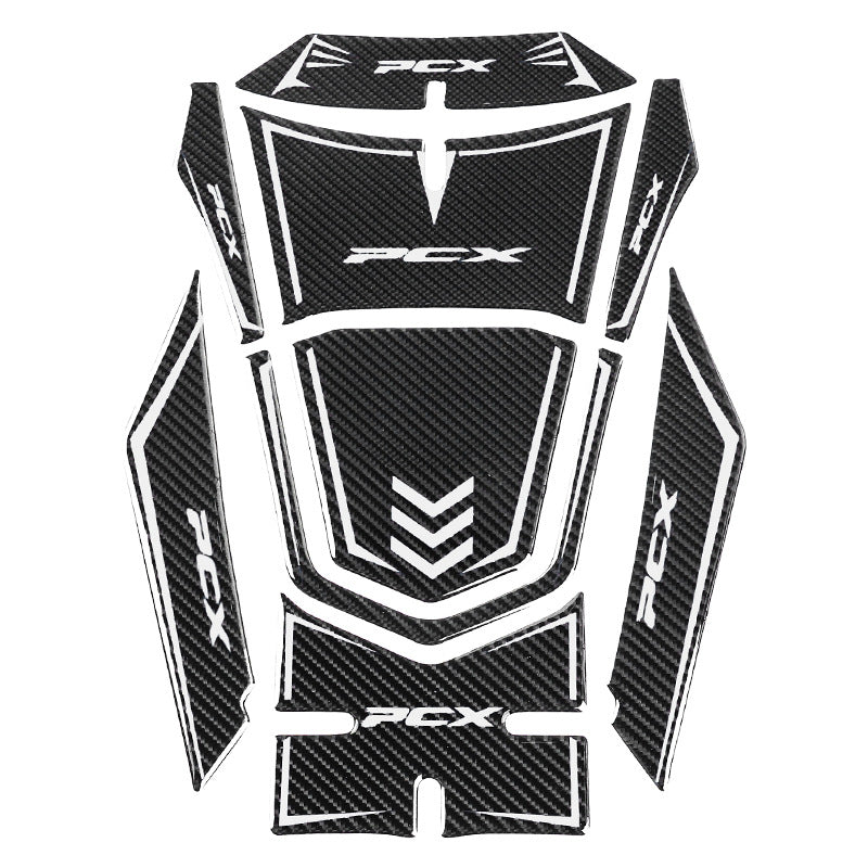 3D Carbon Fiber Fuel Tank Decal For 2021 Honda PCX160 Motorcycle - Motorbike Modification Accessory