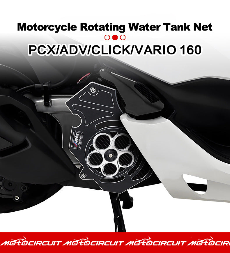 CNC Machined Motorcycle Radiator Grille for Honda VARIO/PCX/ADV160 Models Includes Fan Shroud For Improved Cooling