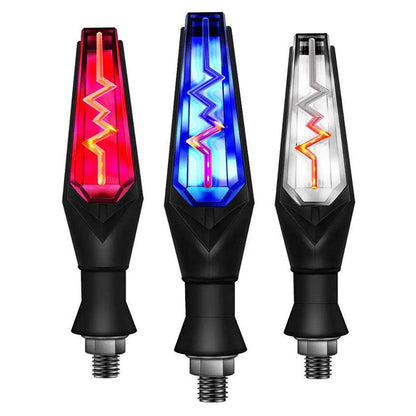 LED Motorcycle Taillight Turn Signal Universal Lighting System - ECG Design DC12V Metal Rubber Material