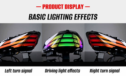 LED Motorcycle Taillight Rear Brake And Turn Signal Indicator for Honda Beat Motorbike Lighting System