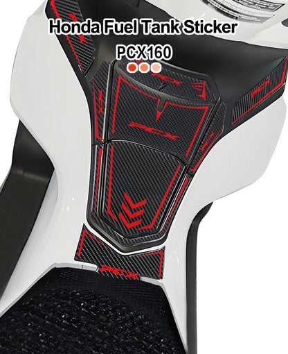 3D Carbon Fiber Fuel Tank Decal For 2021 Honda PCX160 Motorcycle - Motorbike Modification Accessory