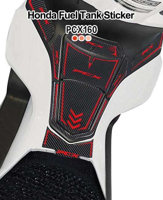 3D Carbon Fiber Fuel Tank Decal For 2021 Honda PCX160 Motorcycle - Motorbike Modification Accessory