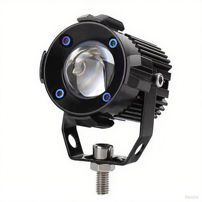 Motorcycle Modified Headlight Led Spotlight White/Yellow Light Waterproof Aluminum Housing - Small Steel Cannon Design