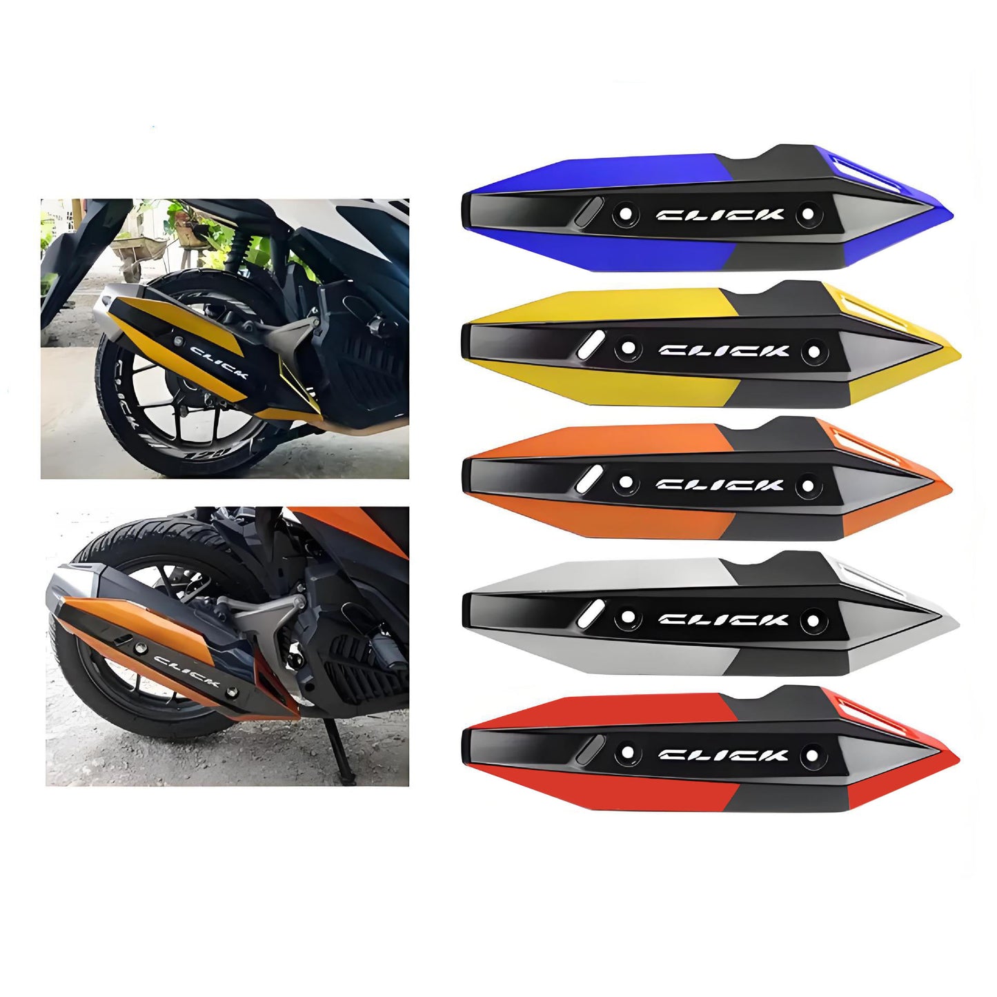 Suitable For Honda Vario Click 125-150 Exhaust Pipe Protective Cover Motorcycle Modification Accessories Motocircuit