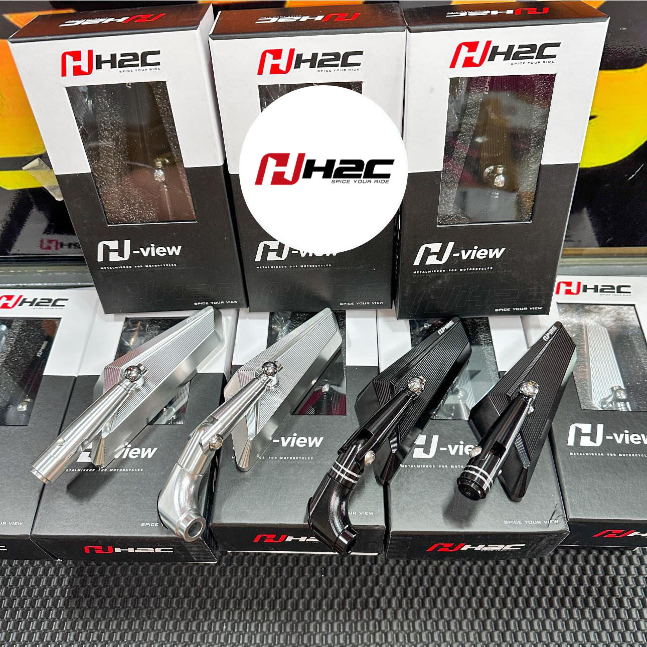 Universal Motorcycle and Electric Vehicle Rearview Mirrors - H2C Motorcycle Accessories