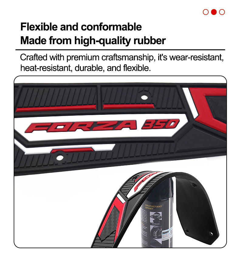 Motorcycle Aftermarket Rubber Non-Slip Footrest Pads Suitable For 2020-2025 Honda Forza 350 Models