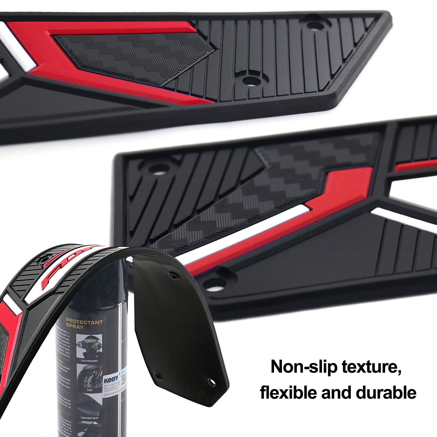 Motorcycle Aftermarket Rubber Non-Slip Footrest Pads Suitable For 2020-2025 Honda Forza 350 Models