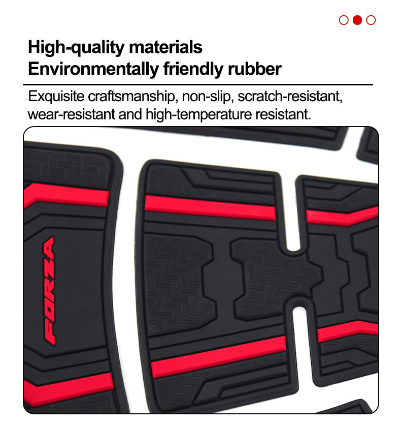 For Honda Forza 350 Rubber Fuel Tank Stickers Motorcycle Modification Accessory