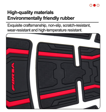 For Honda Forza 350 Rubber Fuel Tank Stickers Motorcycle Modification Accessory
