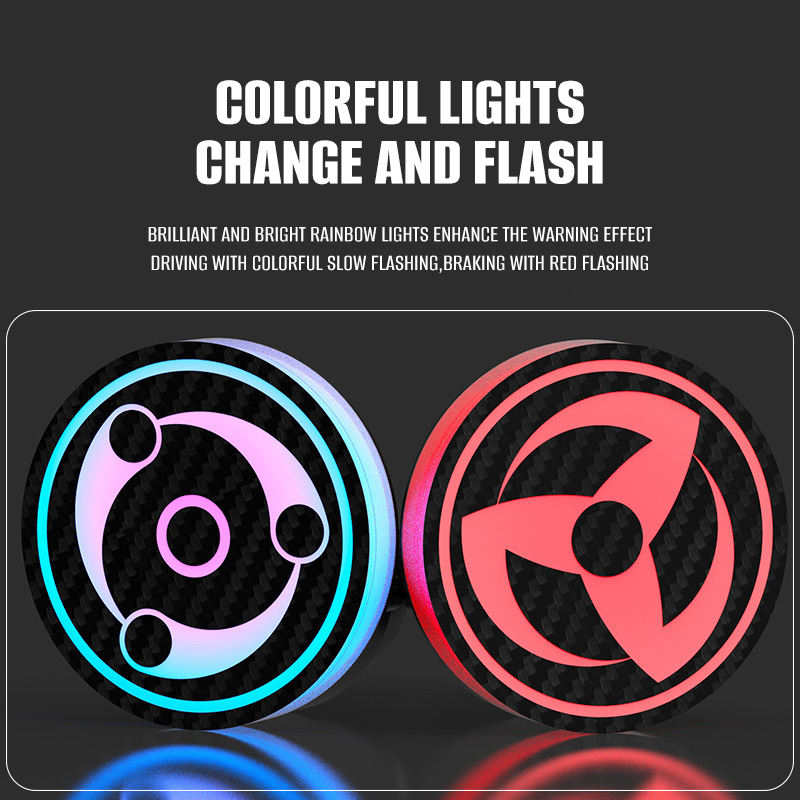 Universal Motorcycle LED RGB Sharingan Rotating Brake Light Bulb - Motocircuit