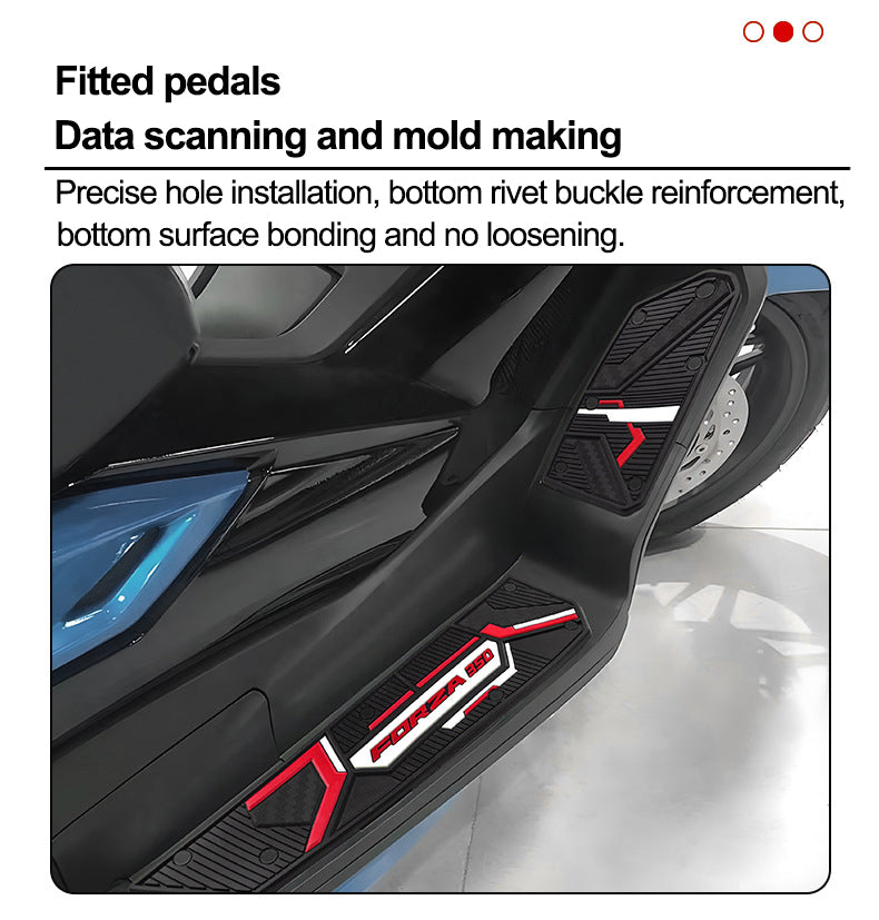 Motorcycle Aftermarket Rubber Non-Slip Footrest Pads Suitable For 2020-2025 Honda Forza 350 Models