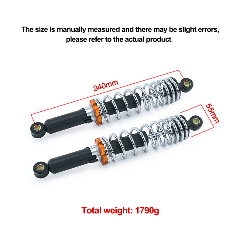 Motorcycle 340MM Rear Shock Absorber for Honda WAVE125 - Upgrade & Modification Replacement Parts