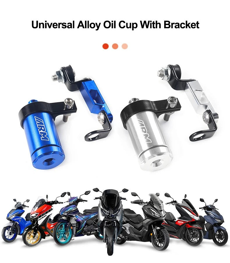 Universal CNC Gasoline Filter Aluminum Alloy Oil Cup Motorcycle Accessories with Bracket - Motocircuit