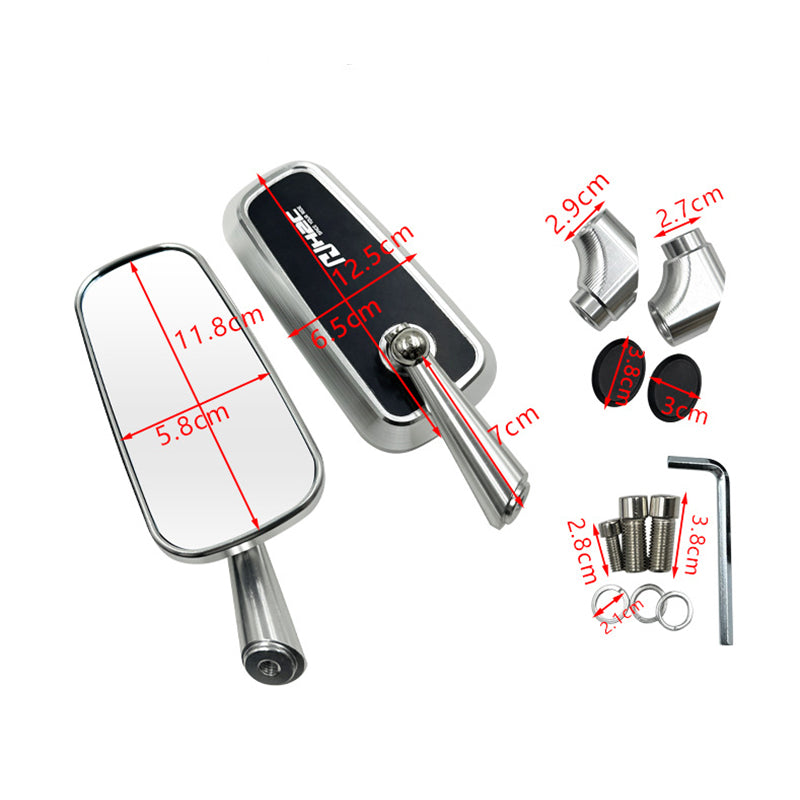 H2C Motorcycle Side Rearview Mirrors High Quality Anti-Shake Mirrors Universal Motorbike Accessories