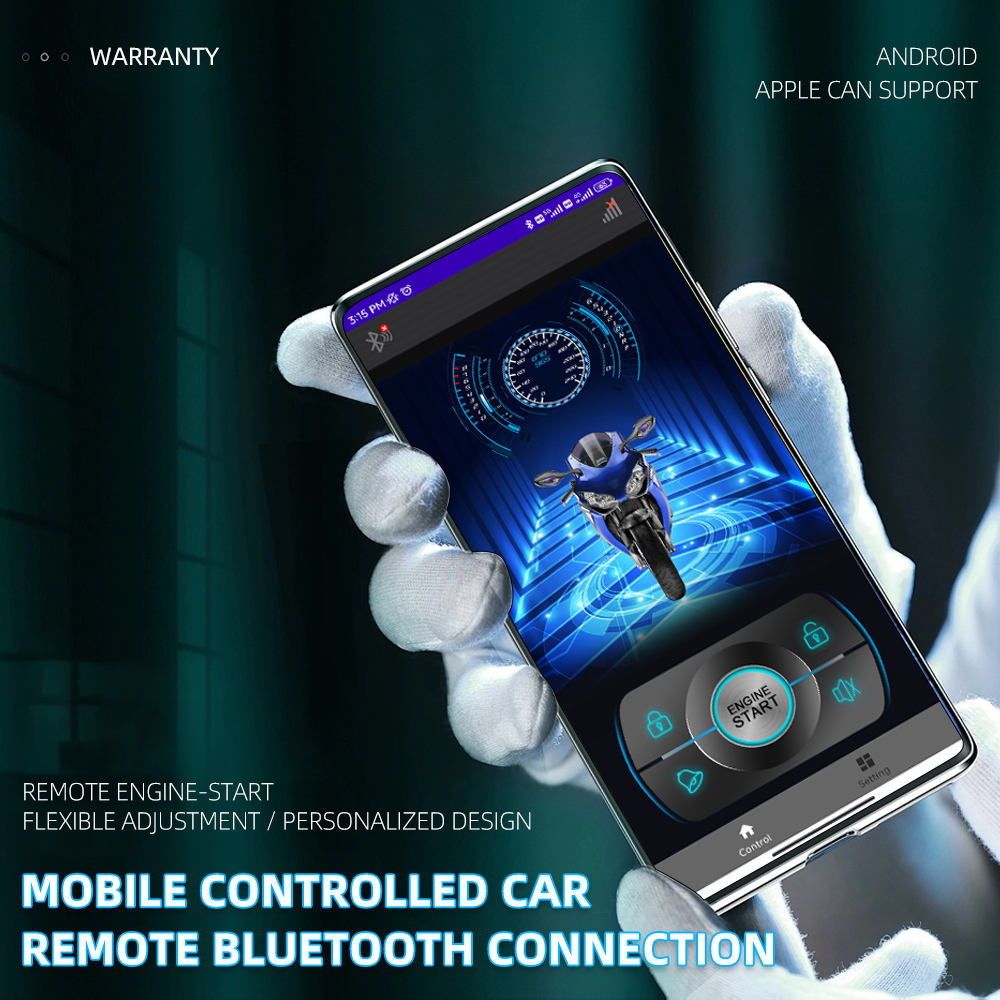 Smart APP Remote Control Waterproof Anti-Theft Motorcycle Alarm Security System - Motocircuit