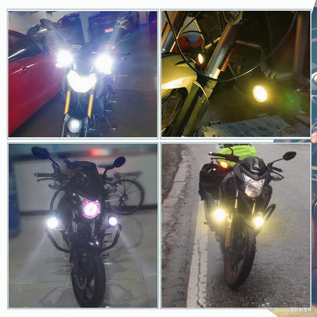 Motorcycle Modified Headlight Led Spotlight White/Yellow Light Waterproof Aluminum Housing - Small Steel Cannon Design