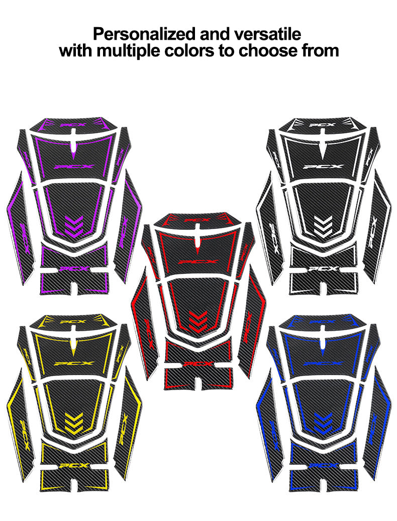 3D Carbon Fiber Fuel Tank Decal For 2021 Honda PCX160 Motorcycle - Motorbike Modification Accessory