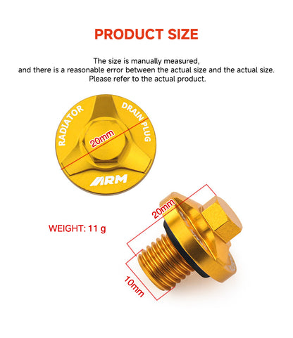 Motorcycle Radiator Grille Screws Aluminum Alloy Modification Screws for Y15 LC135 VARIO PCX ADV