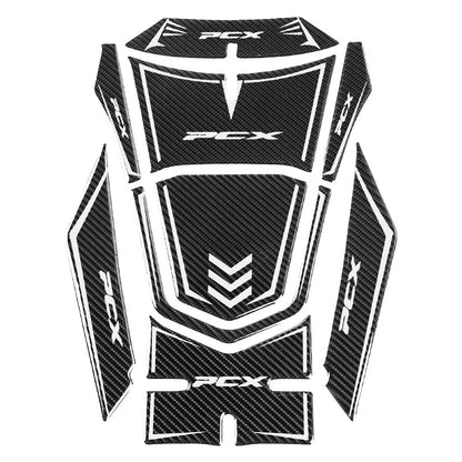 3D Carbon Fiber Fuel Tank Decal For 2021 Honda PCX160 Motorcycle - Motorbike Modification Accessory