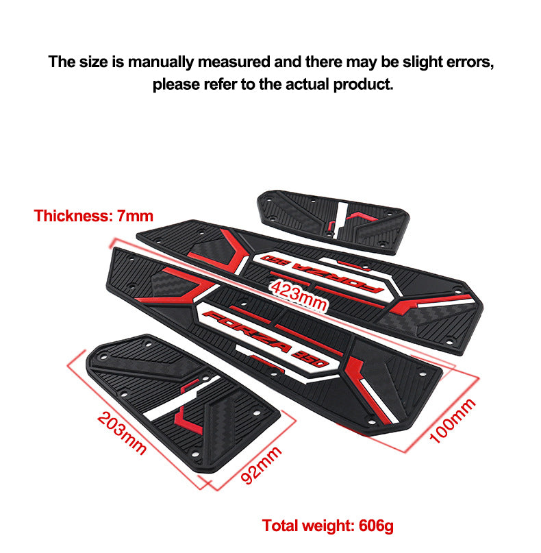 Motorcycle Aftermarket Rubber Non-Slip Footrest Pads Suitable For 2020-2025 Honda Forza 350 Models