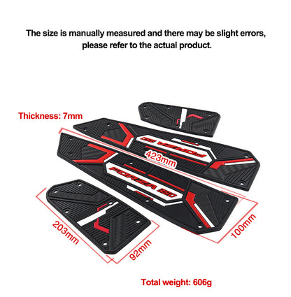 Motorcycle Aftermarket Rubber Non-Slip Footrest Pads Suitable For 2020-2025 Honda Forza 350 Models