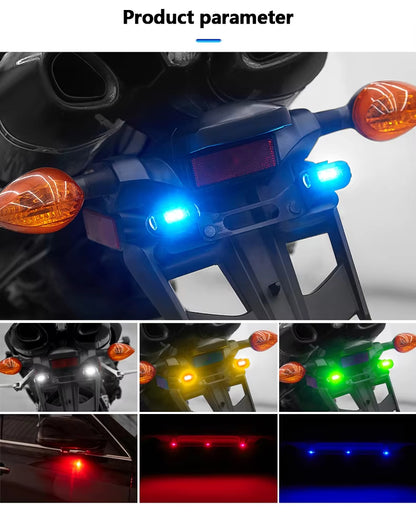 ABS LED Vibration-Sensing Flashing Safety Warning Lights Motorcycles Taillights - Motocircuit