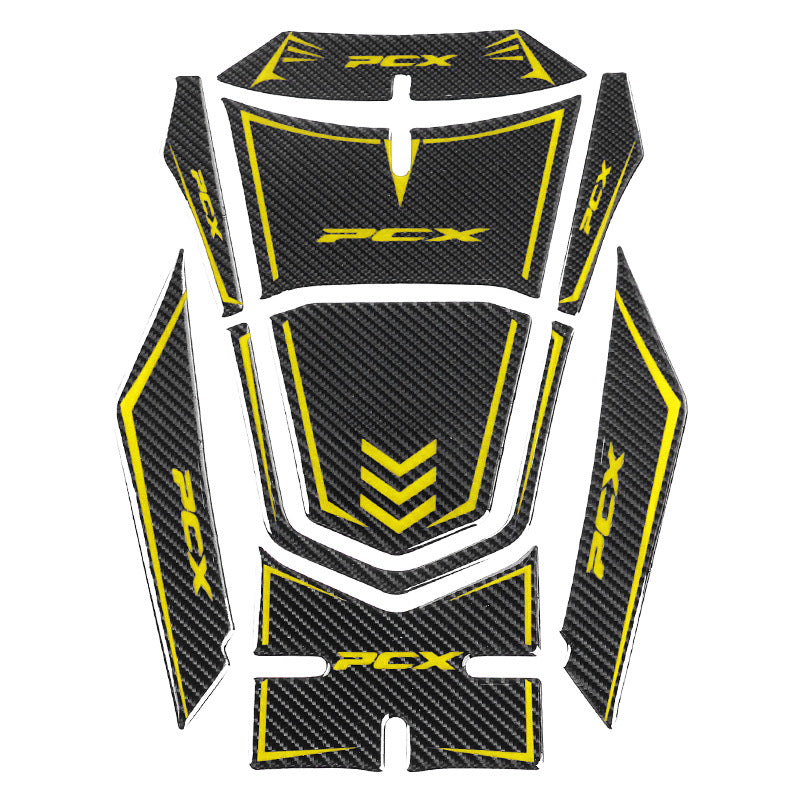 3D Carbon Fiber Fuel Tank Decal For 2021 Honda PCX160 Motorcycle - Motorbike Modification Accessory
