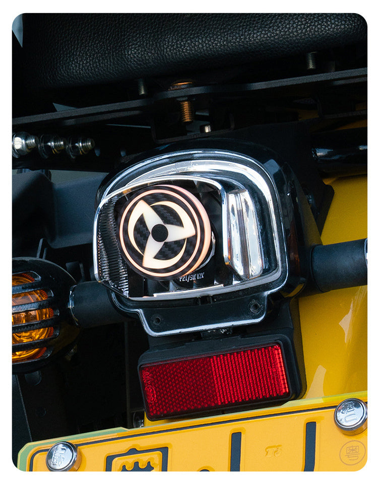 Universal Motorcycle LED RGB Sharingan Rotating Brake Light Bulb - Motocircuit