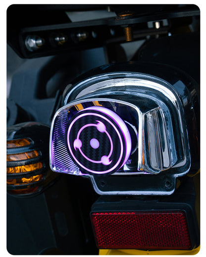 Universal Motorcycle LED RGB Sharingan Rotating Brake Light Bulb - Motocircuit