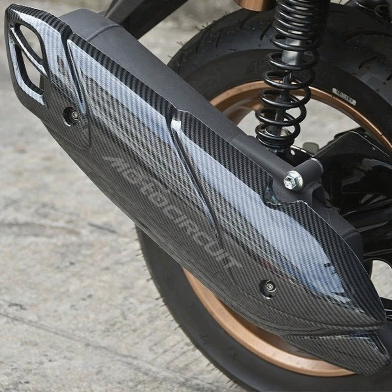 Motorcycle Anti-Scalding Exhaust Pipe Protective Decorative Cover For 2025 Yamaha Nmax155 Carbon Fiber Modified Accessories