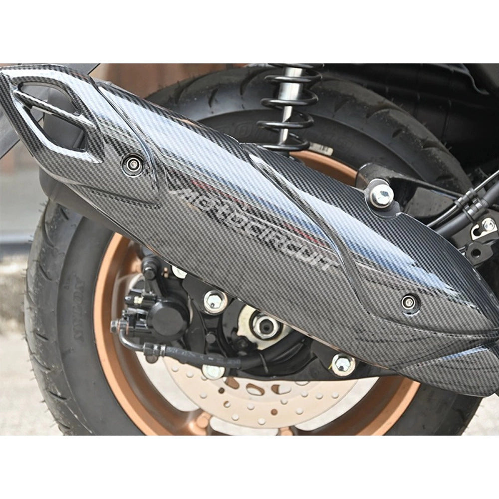 Motorcycle Anti-Scalding Exhaust Pipe Protective Decorative Cover For 2025 Yamaha Nmax155 Carbon Fiber Modified Accessories
