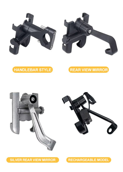Wholesale Universal Motorcycle Phone Holder - 360° Adjustable Shockproof Mount - Motocircuit