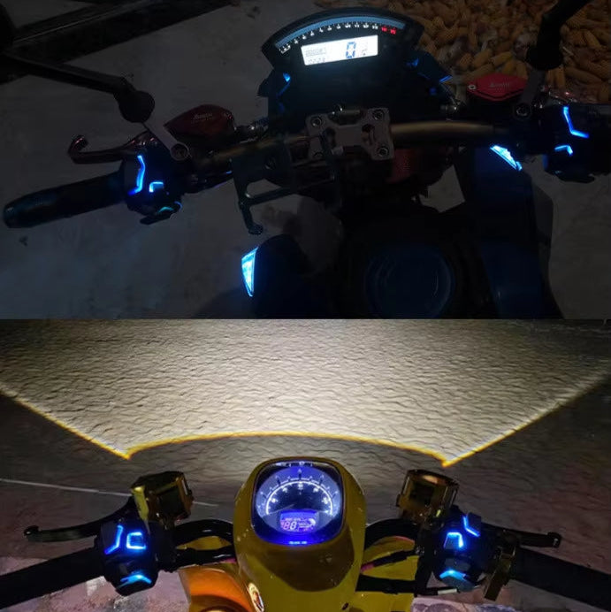 Universal LED Motorcycle Handlebar Switches with Turn Signal Horn Control - Motocircuit