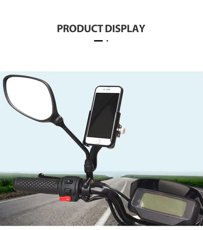 360 Degree Adjustable Motorcycle Phone Holder, Universal Cycling Holder for Scooters, Bicycles & Dirt Bikes