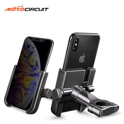 360 Degree Adjustable Motorcycle Phone Holder, Universal Cycling Holder for Scooters, Bicycles & Dirt Bikes