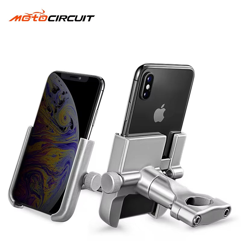 360 Degree Adjustable Motorcycle Phone Holder, Universal Cycling Holder for Scooters, Bicycles & Dirt Bikes