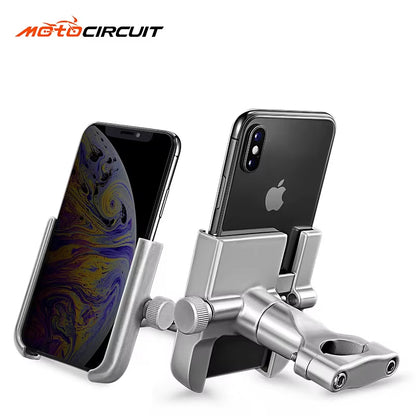 360 Degree Adjustable Motorcycle Phone Holder, Universal Cycling Holder for Scooters, Bicycles & Dirt Bikes