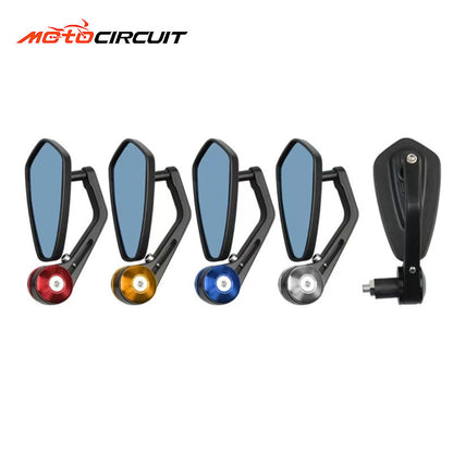 MSK CNC Carbon Fibre Handlebar Grip with End Mirror Universal Side Rearview Motorcycle Body Parts New Accessory