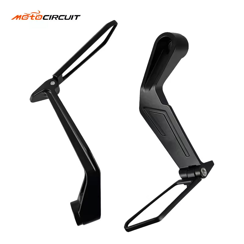 Motorbikes Side Wing Rearview Spoiler Mirrors, CNC Aluminum Alloy, Universal Fit Motorcycle Riding Accessories - Motocircuit