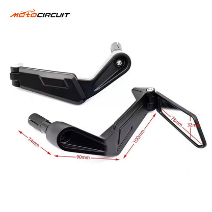Motorbikes Side Wing Rearview Spoiler Mirrors, CNC Aluminum Alloy, Universal Fit Motorcycle Riding Accessories - Motocircuit