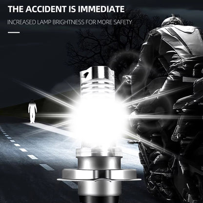 H4 LED Motorcycle Headlight Bulb 12-80V 8W 3030 8 Devil Eyes Bulb