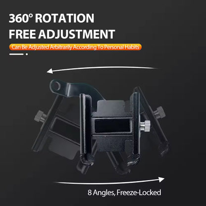 360 Degree Adjustable Motorcycle Phone Holder, Universal Cycling Holder for Scooters, Bicycles & Dirt Bikes