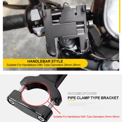 Wholesale Universal Motorcycle Phone Holder - 360° Adjustable Shockproof Mount - Motocircuit