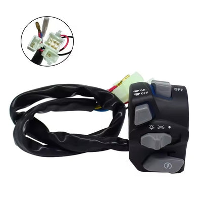 Universal LED Motorcycle Handlebar Switches with Turn Signal Horn Control - Motocircuit