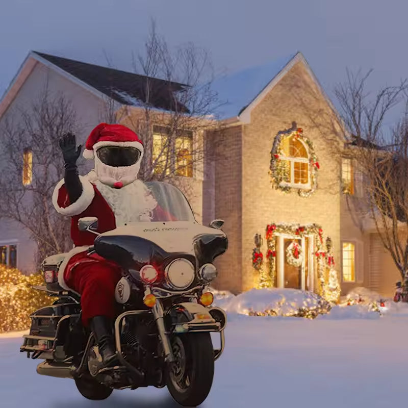 Christmas hat helmet cover - ABS full-face motorcycle helmet modification accessory - holiday decoration