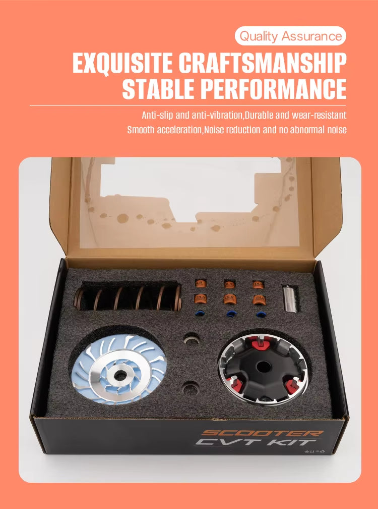 Universal CVT Complete Transmission Kit for PCX 150/160 Click 125/150 NMAX BEAT MIO - Drive Plate, Clutch & Pulley Assembly