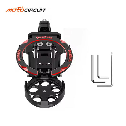 Aluminum Alloy Folding Drink Holder Rack for Motorcycle Bicycle EBike ATV Dirtbike - Body Parts Accessories