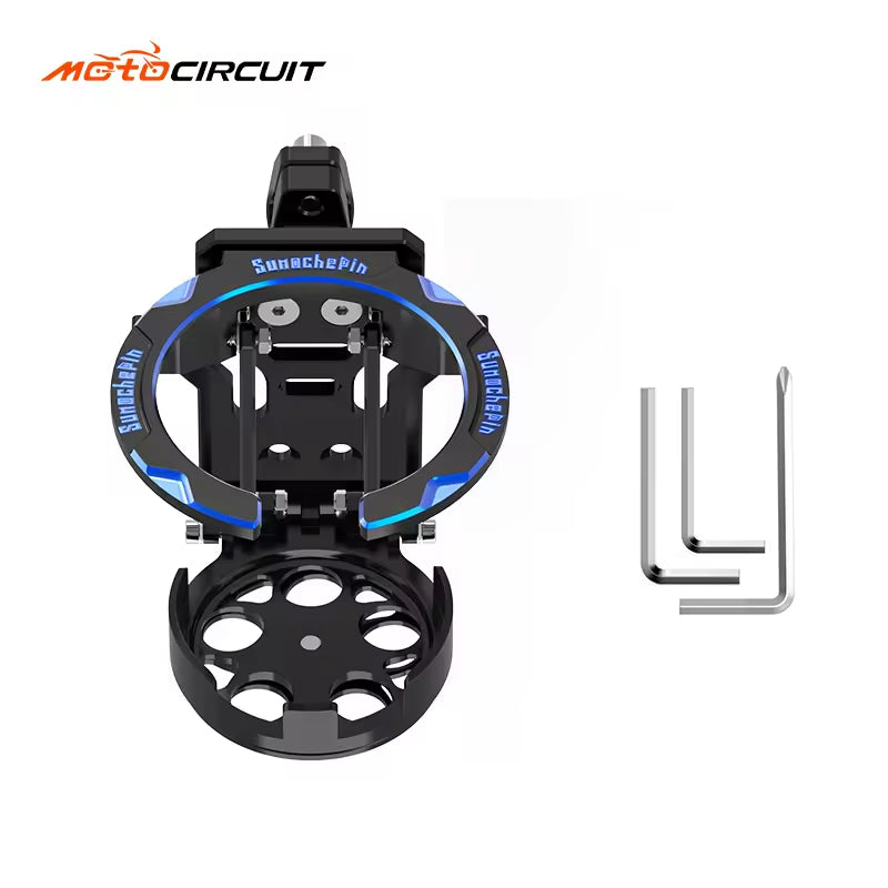Aluminum Alloy Folding Drink Holder Rack for Motorcycle Bicycle EBike ATV Dirtbike - Body Parts Accessories