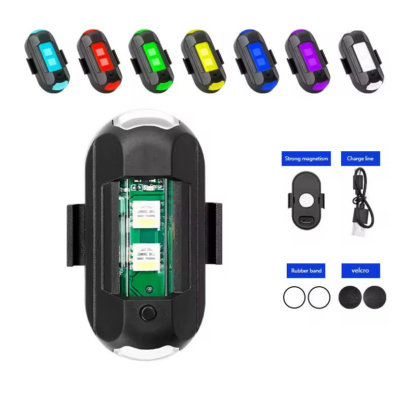ABS LED Vibration-Sensing Flashing Safety Warning Lights Motorcycles Taillights - Motocircuit