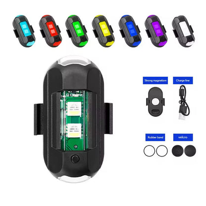 ABS LED Vibration-Sensing Flashing Safety Warning Lights Motorcycles Taillights - Motocircuit